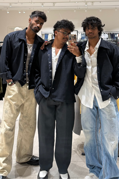 Snap —  Crop Jacket | Bluish —  Tailor-Made