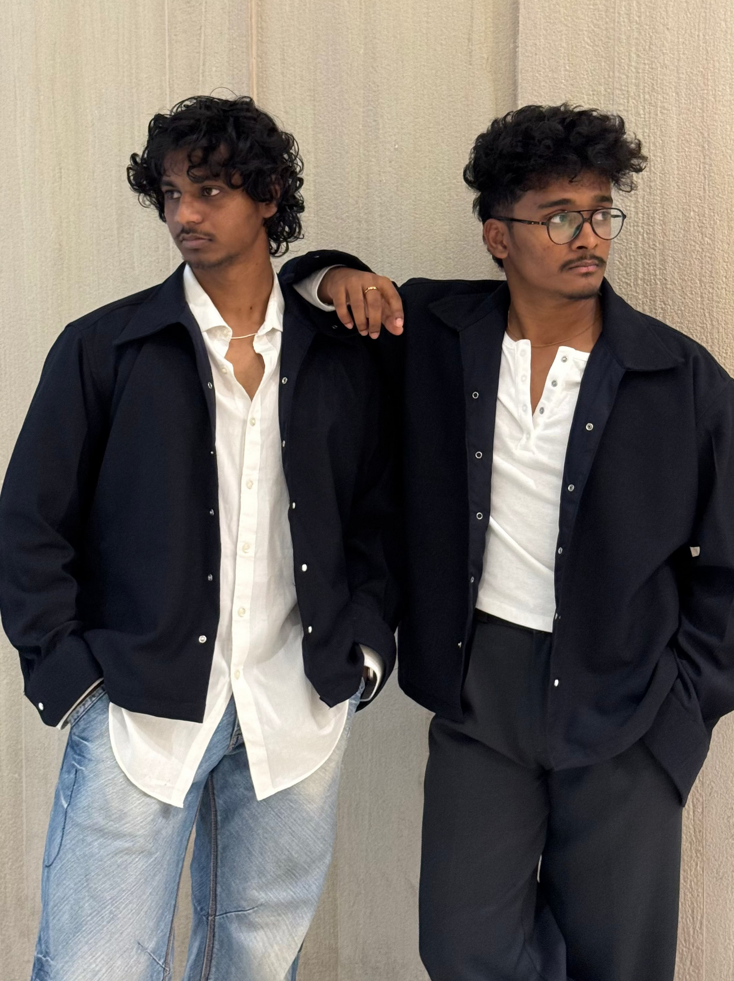 Snap —  Crop Jacket | Bluish —  Tailor-Made