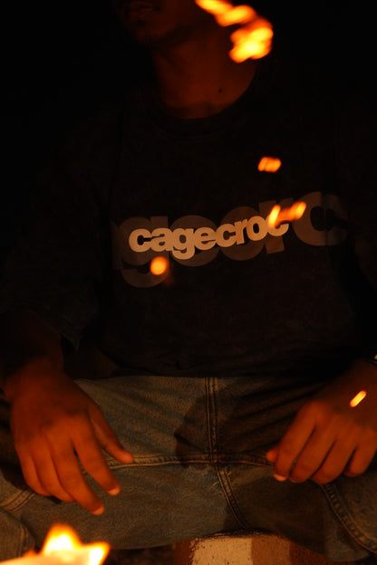 Omnipotent - Acid Wash Oversize Tee