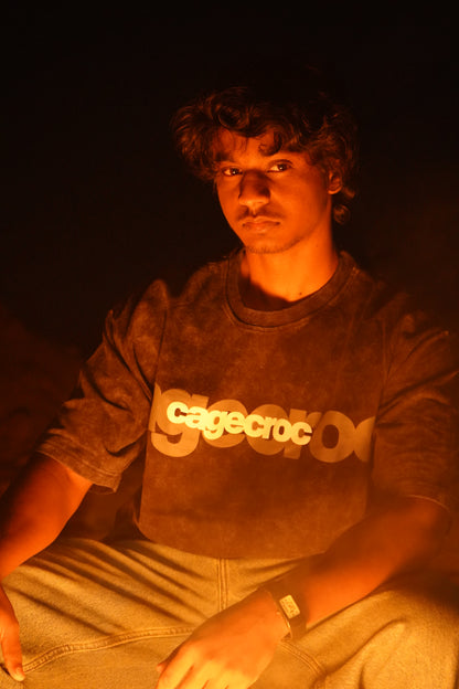 Omnipotent - Acid Wash Oversize Tee