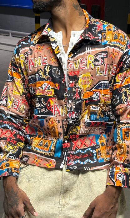 Graf —  Graphic Crop Jacket | Tailor-Made