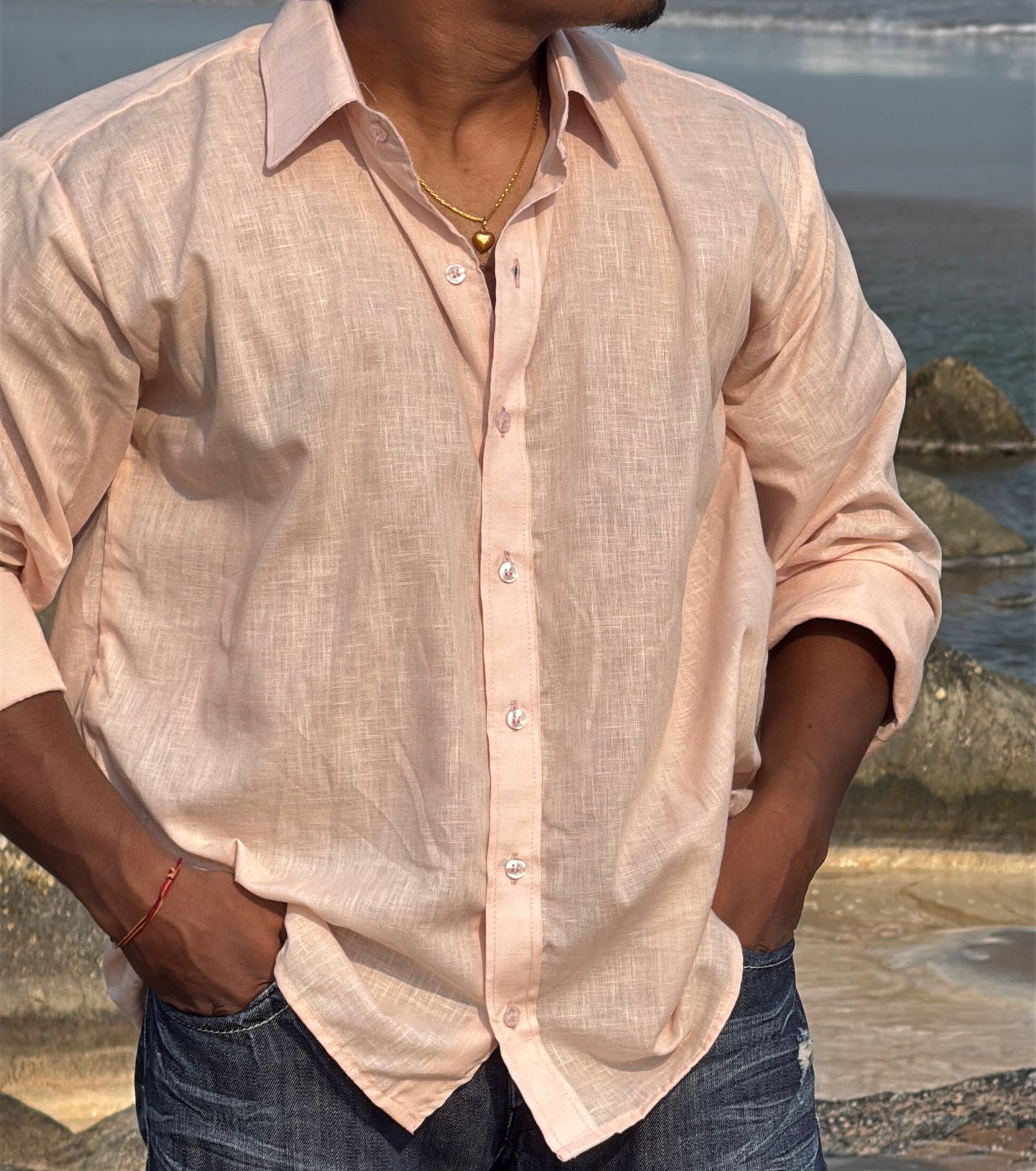 European Linen Pink Shirt  | Tailor–Made