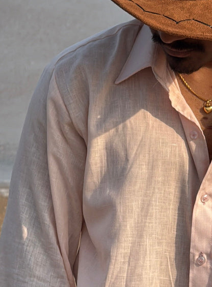 European Linen Pink Shirt  | Tailor–Made