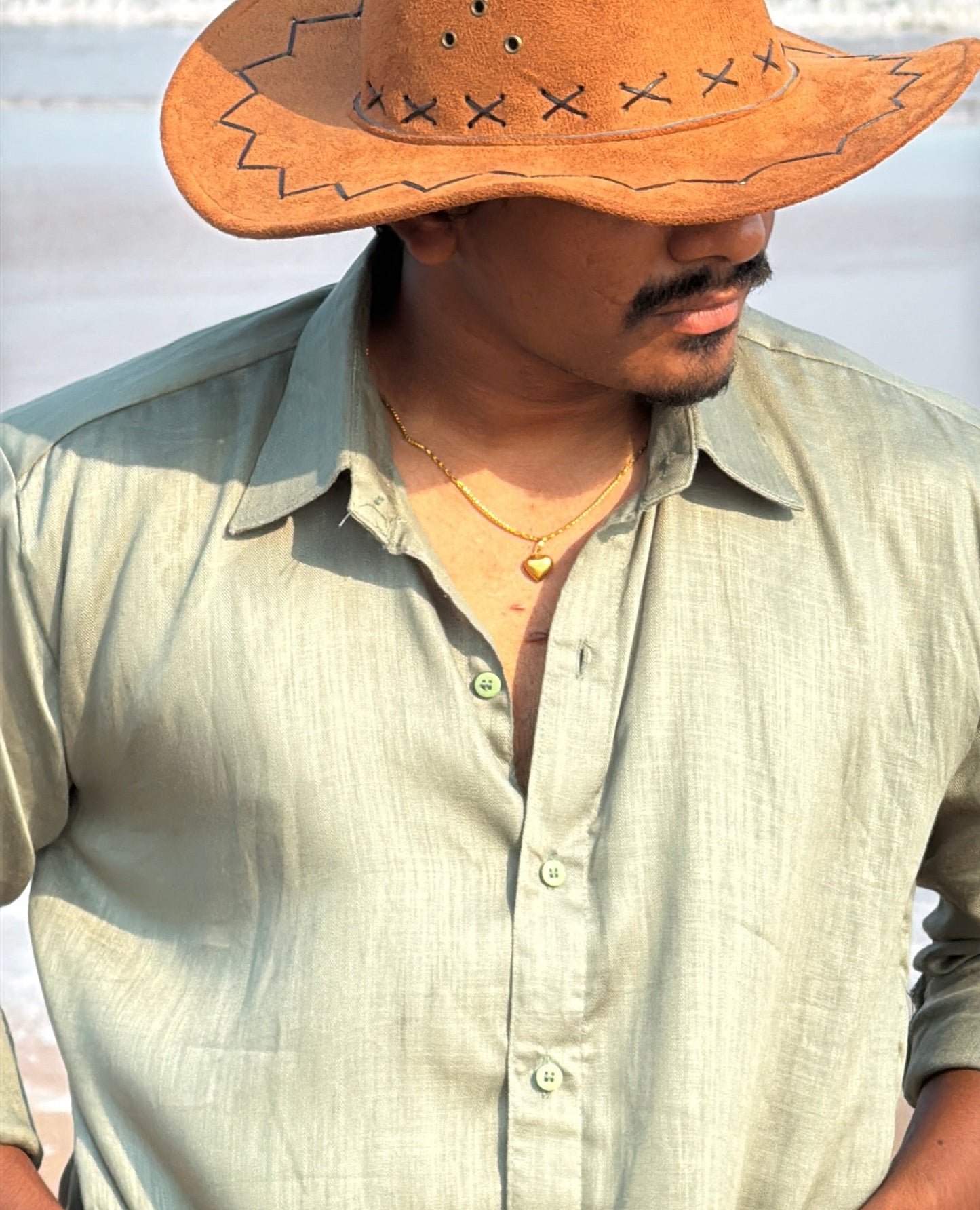 Lyocell Linen Shirt | Olive Green | Tailor–Made