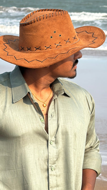 Lyocell Linen Shirt | Olive Green | Tailor–Made